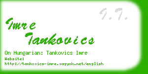 imre tankovics business card